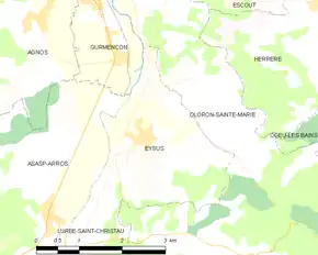 Poziția localității Eysus