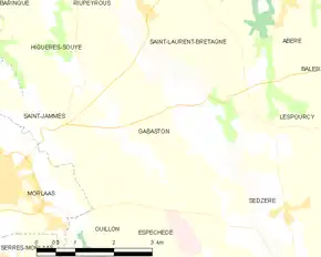 Poziția localității Gabaston