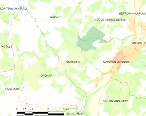 Poziția localității Garindein