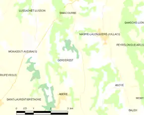 Poziția localității Gerderest