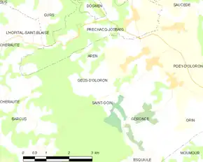 Poziția localității Geüs-d'Oloron