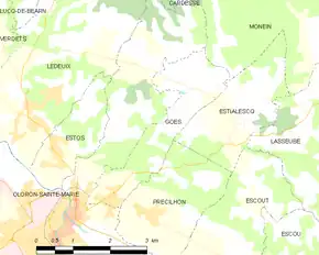 Poziția localității Goès