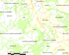 Poziția localității Gurs