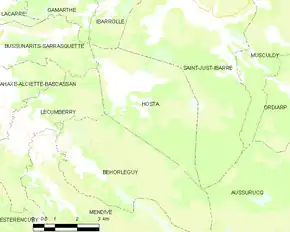 Poziția localității Hosta