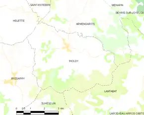 Poziția localității Iholdy