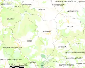 Poziția localității Irissarry