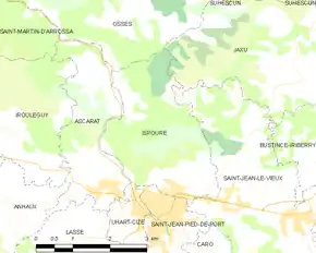 Poziția localității Ispoure