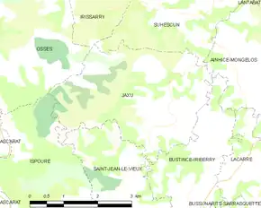 Poziția localității Jaxu