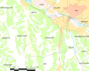 Poziția localității Jurançon