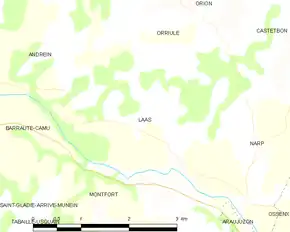 Poziția localității Laàs