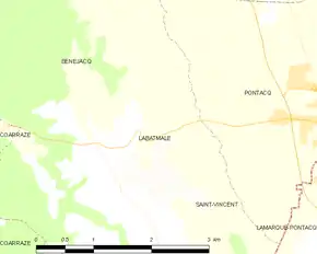 Poziția localității Labatmale