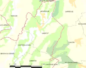 Poziția localității Labatut