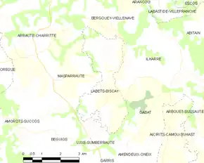 Poziția localității Labets-Biscay