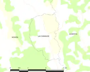 Poziția localității Lacommande