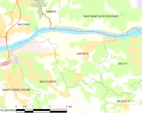 Poziția localității Lahonce