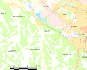 Poziția localității Laroin