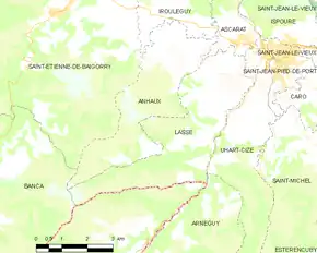 Poziția localității Lasse