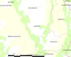 Poziția localității Lasserre