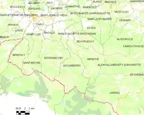 Poziția localității Lecumberry