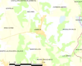 Poziția localității Lembeye