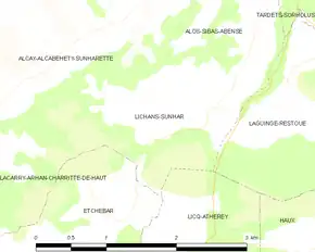 Poziția localității Lichans-Sunhar