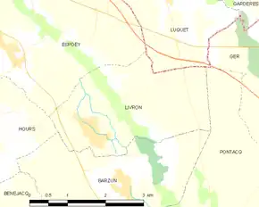 Poziția localității Livron