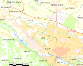 Poziția localității Lons