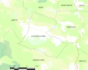 Poziția localității Lourdios-Ichère