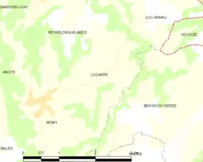 Poziția localității Lucarré