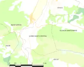 Poziția localității Lurbe-Saint-Christau
