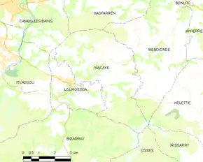 Poziția localității Macaye