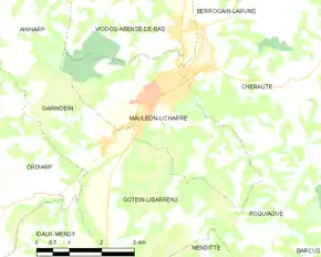 Poziția localității Mauléon-Licharre