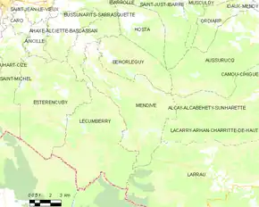 Poziția localității Mendive