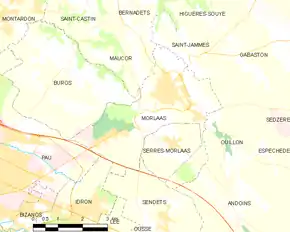 Poziția localității Morlaàs