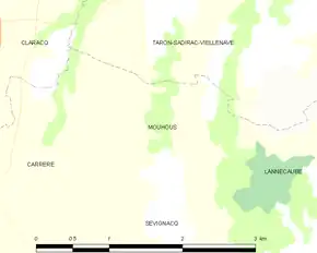 Poziția localității Mouhous