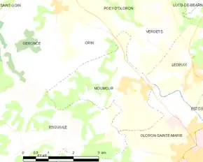 Poziția localității Moumour