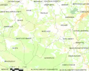 Poziția localității Musculdy