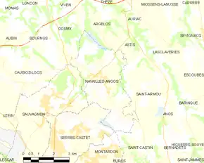 Poziția localității Navailles-Angos