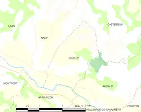 Poziția localității Ossenx