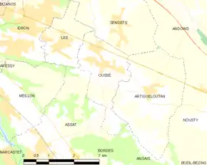 Poziția localității Ousse