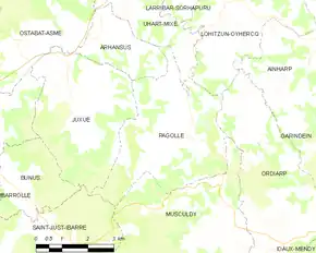 Poziția localității Pagolle