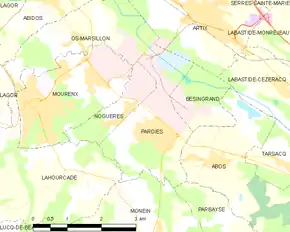 Poziția localității Pardies