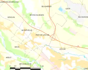 Poziția localității Poey-de-Lescar