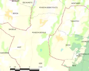 Poziția localității Ponson-Dessus