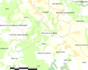 Poziția localității Préchacq-Josbaig