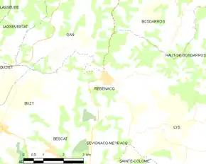 Poziția localității Rébénacq