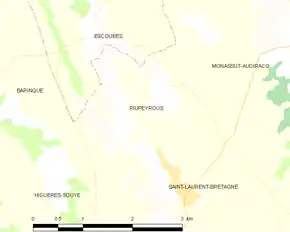 Poziția localității Riupeyrous