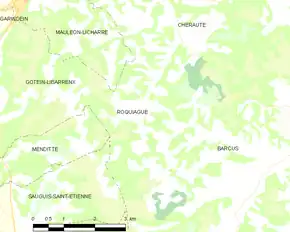 Poziția localității Roquiague