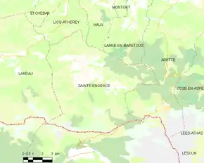 Poziția localității Sainte-Engrâce