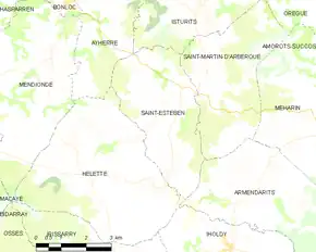Poziția localității Saint-Esteben